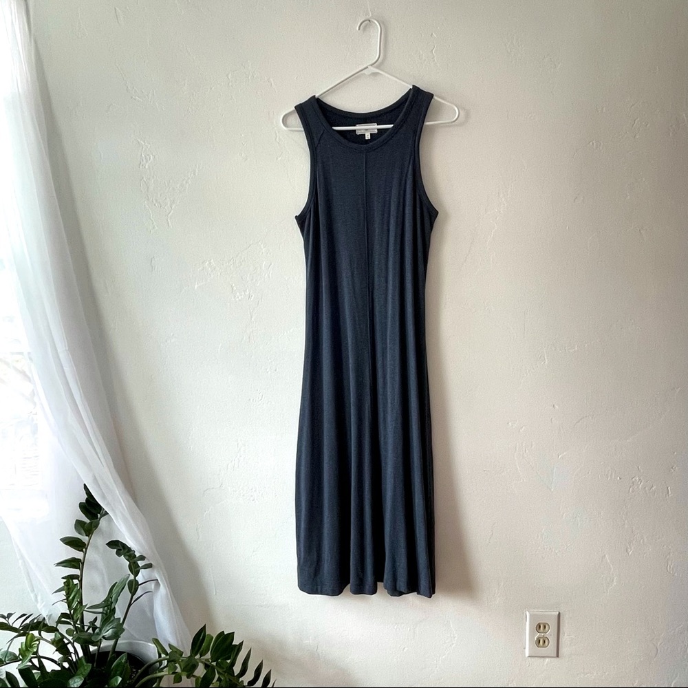 Lou & Grey Midi Sleeveless Tank Gray Casual Dress
